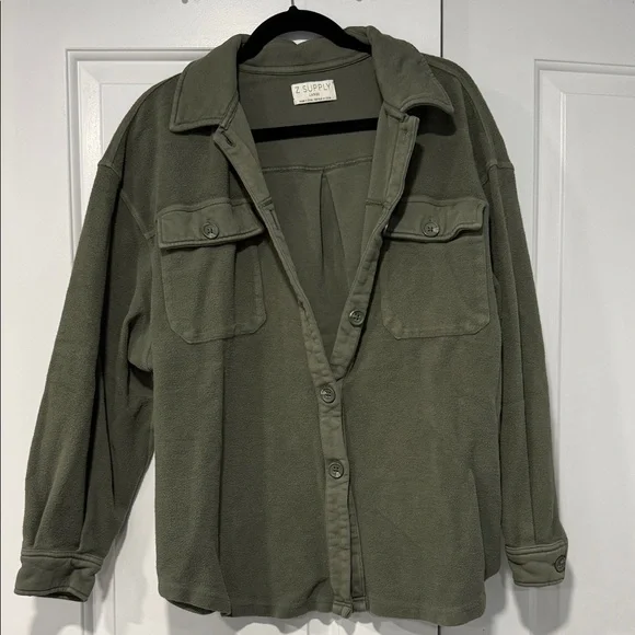 Z Supply Olive Green Button-Up Top - Picture 1 of 3